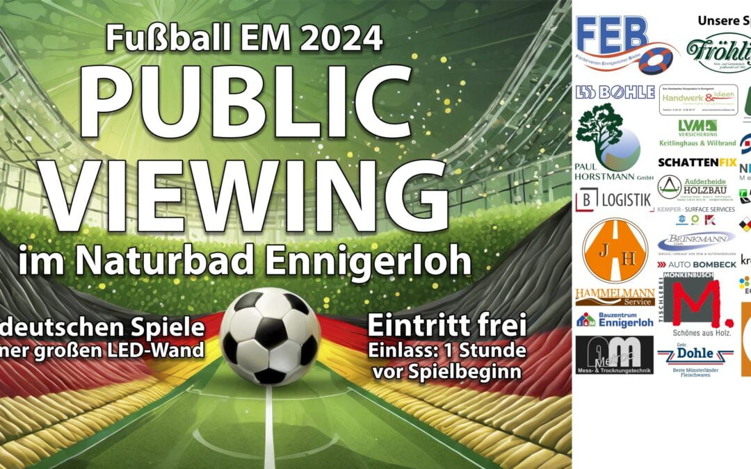 Public Viewing zur Fußball EM 2024