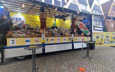 Weihnachtsmarkt 2025 im Drubbel: Die Losbude des Fördervereins Ennigerloher Bäder ein voller Erfolg